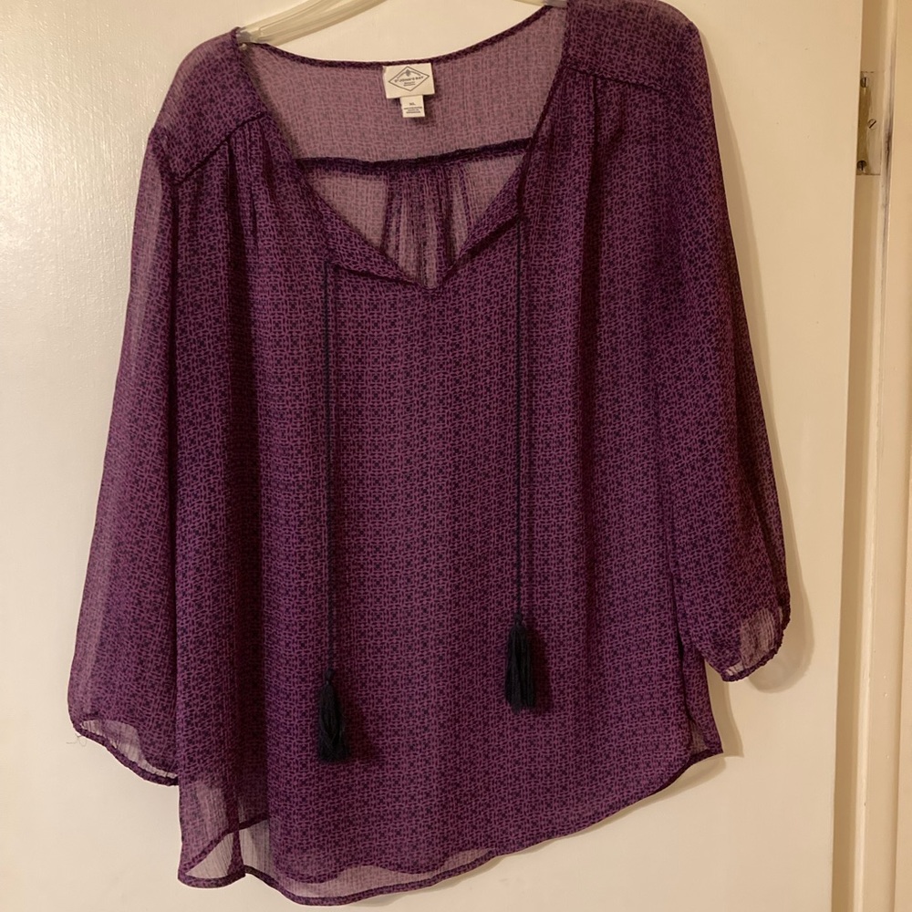 St John’s Bay sheer xl top. Worn once